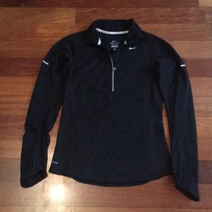 Nike women running dry fit half zipper long sleeve